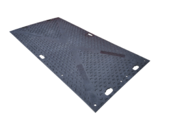 A Large, Rectangular Black Mat With A Textured Surface On One Side And Smooth On The Other, Featuring An X Pattern In The Middle And Multiple Cut-out Handles Along The Edges. This ProtectaMat Is Positioned On A Black Background.